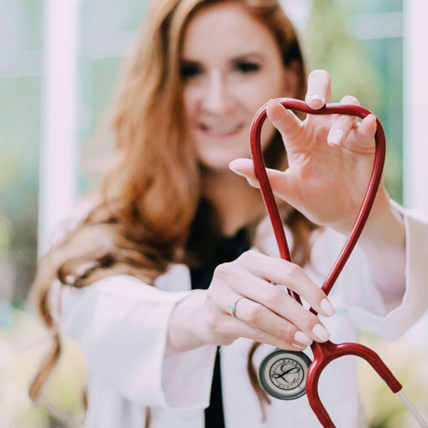 Professional health care people and services, doctor with stethoscpe